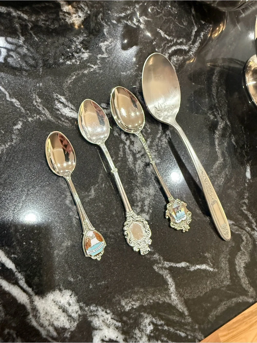 Silver Plated Decorative Collectible Spoons - Set of 4